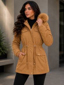 High-Quality Praka Women's Coat For Intense Cold Winters. - Mocha Brown - View 2