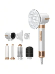 7-In-1 High Speed Hair Dryer, 110,000 RPM, With Straightener And Curler Attachments - View 11