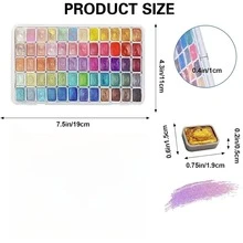 24色珠光水彩颜料套装 - 艺术DIY绘画用品，热门便携式艺术家绘画工具，适合绘画、日记、插画爱好者 - 套裝 - 查看 11