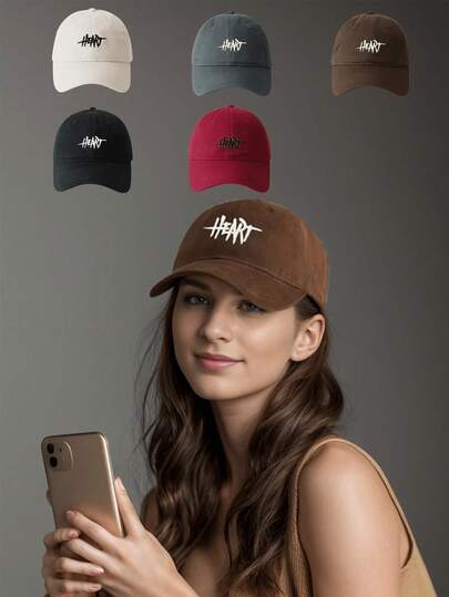 1pc Adjustable Soft Casual Baseball Cap, Unisex, Letter Embroidery, Suitable For Daily Outdoor Activities And Streetwear, Holiday Gift, Men's Hat