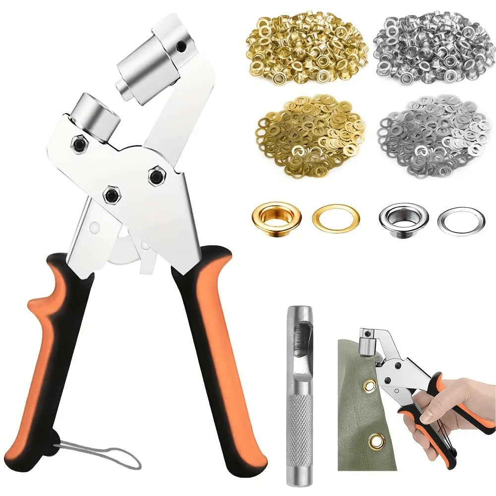 1 bộ dụng cụ đóng khoen mắt cáo hoàn chỉnh kèm 20 khoen 10mm - lý tưởng cho các dự án DIY bạt, da nhân tạo & vải chống thấm nước, may vá & thủ công thiết yếu