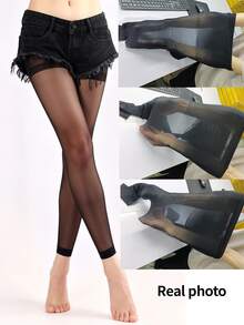 Leggings transparentes negros para mujer - Negro - Ver 10