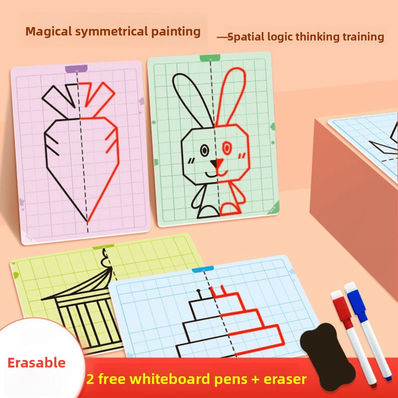 1套兒童教育遊戲,可愛卡通繪畫拼圖組,描摹卡、可擦拭筆、控制遊戲,學前學習玩具,幼兒教育寫作練習,教室教學輔助工具,認知發展活動遊戲,兒童智力遊戲,早期教育趣味玩具,易於使用,拼圖禮物,教學輔助工具,嬰兒早期教育玩具,教室用品,學生用品,學校用品,開學禮物,兒童生日禮物 (1套20件) - 彩色 - 查看 1