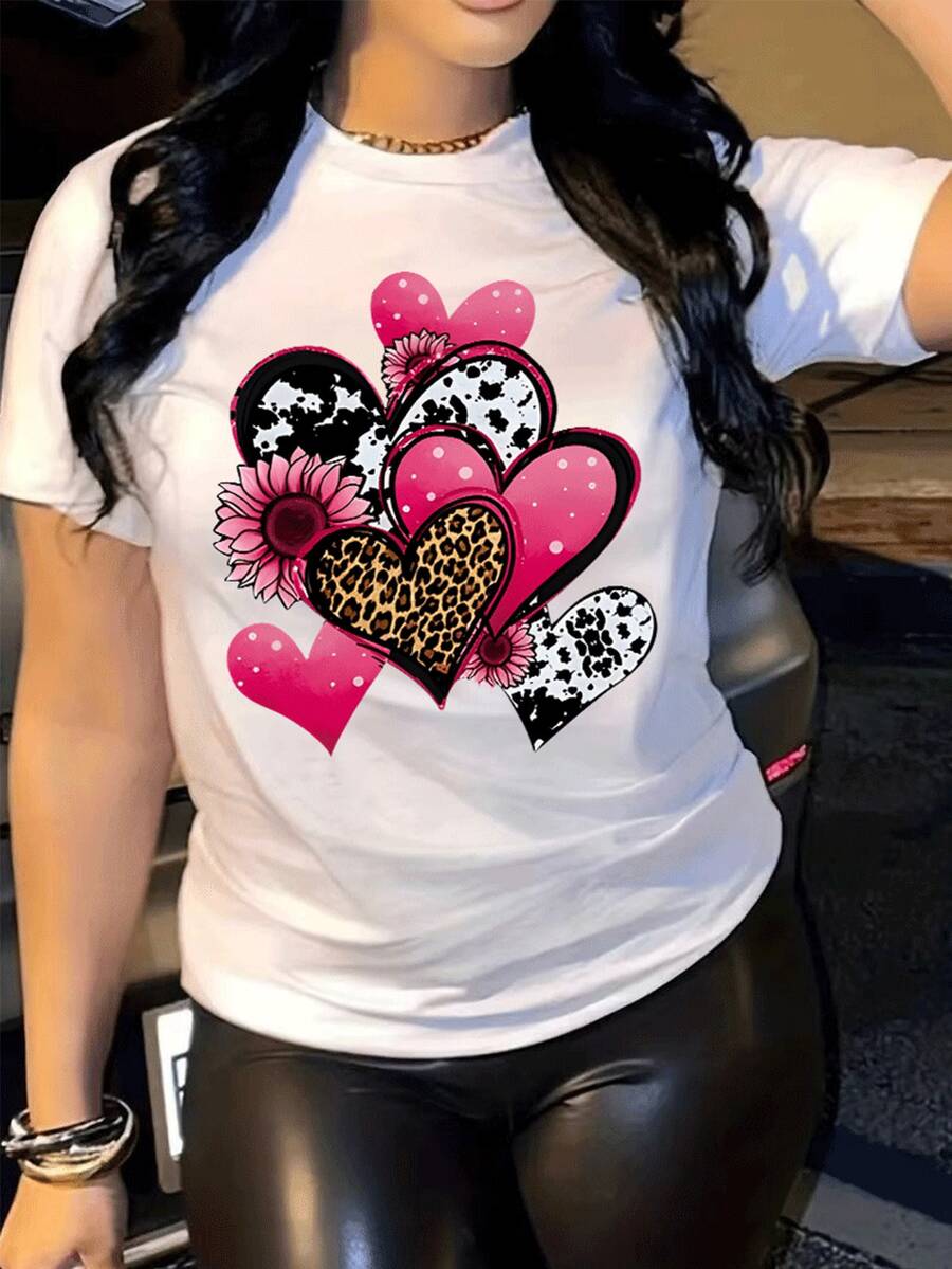 Women's T-Shirt For Spring And Summer - White - View 1
