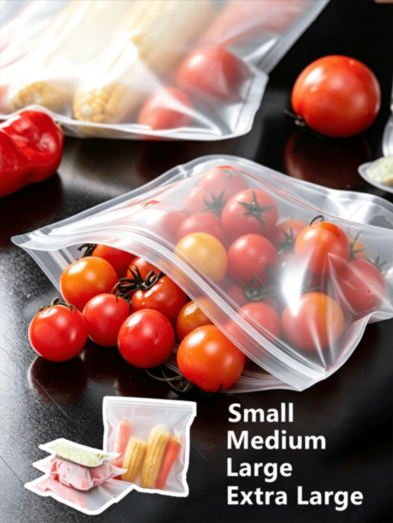 Multi-Size 4-10pcs Silicone Leak-Proof Reusable Food Storage Bags, Food Storage, Travel Essentials & Holiday Essentials, Refrigerator Freezer Camping Picnic Kitchen Supplies - Multicolor - View 1