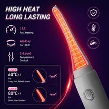 TOUCHBeauty Heated Eyelash Curler With Comb, Suitable For Soft/Short/Long Lashes, Washable Brush Head, Max Temp 80°C For Fast Natural Curl & Long-Lasting, 2 Heat Settings Anti-Scald, Type-C Charging, Gift For Women - Light Grey - View 3