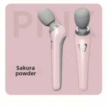 無線全身震動按摩器，矽膠按摩頭適用於頸部、背部、肩部、腰部、腿部與足部，男女通用按摩工具，女性專用按摩工具，1200mAh可充電小型震動器，粉紅色，適合作為節日禮物 - 多色 - 查看 13