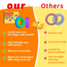 6/12 Buah Cincin Mainan Sensorik Silikon - Cincin Tanpa Suara untuk Ruang Kelas, Suvenir Pesta, dan Isian Piñata, Mainan Penghilang Stres yang Hebat, Hadiah Ulang Tahun, Hadiah Liburan, Hadiah, Suvenir - MultiWarna - View 7
