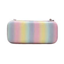 1 pièce Sac de rangement pour Switch arc-en-ciel pastel pailleté, étui rigide EVA rose mignon imperméable avec fermeture éclair pour filles & joueurs pour Switch OLED/NS, sac de rangement protecteur avec 10 fentes pour cartes de jeu - Voir 1