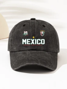 1pc Fashionable Minimalist Washed Baseball Cap With "MEXICO 10 KING" Print, Suitable Gift For Family And Friends, High-Quality Decoration For All Seasons, Unisex Essential Fashion Item, Ideal For Outdoor Sports, Lightweight And Portable - Washed Baseball Cap - View 17