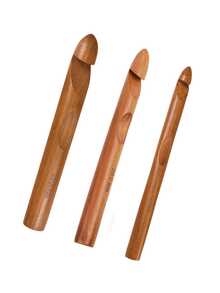 1 chiếc kim móc hình trụ lớn / Kim móc len dày kiểu Iceland / Kim móc len siêu dày / Kim móc carbon / Kim móc tre trắng 15mm-20mm-25mm - Móc len đính hạt lớn - Xem 12