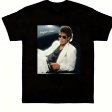 1pc 2026 Classic Michael Jacksons King Of Pop Rip Rap Style T Shirt Black Crew Slogan Bodybuilding Top Boyfriend Style Casual Wear Suitable For AllSeasons Graphic Tee Men Playera De Hombre T-Shirts For Men,Jackson Glove Graphic T-Shirt,Men's And Women's Sports Leisure Tee,Y2k Summer Vacation Clothes, T Shirts For Men's And Women's Graphic Tee Lightweight Breathable 100%Cotton T Shirt - Regular Fit Round Neck Casual Casual Attire - , Casual Shortsleeved Round Neck Summer Tops, Mediumstretch Fabric, Comfortable Fit For All Seasons, Tshirt With Unique Pattern , Relaxed Fit, Free Shipping Summer Tops Summer Outfits For Women Summer Clothes  Summer Clothes  Vacation Outfits Women Summer Outfit 4th Of July Outfit Women  Tropical Outfits For Women Going Out Tops T Shirts Women - 黑色 11 - 查看 6