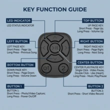 Multifunctional Phone Remote Control, Wireless Page Turning Controller, Portable Camera Shutter, Compatible With Tablet, Android, Rechargeable, 30mAh - Multicolor J6 - View 9