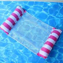 1 pieza Hamaca inflable con malla, respaldo plegable de doble uso, balsa flotante, silla de descanso flotante para entretenimiento acuático, cama flotante, sofá, flotador inflable para piscina, esencial de playa, flotador de piscina - A - Ver 19
