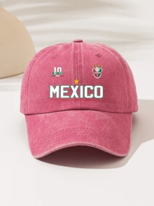 1pc Fashionable Minimalist Washed Baseball Cap With "MEXICO 10 KING" Print, Suitable Gift For Family And Friends, High-Quality Decoration For All Seasons, Unisex Essential Fashion Item, Ideal For Outdoor Sports, Lightweight And Portable - Washed Baseball Cap - View 11