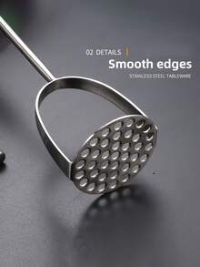 1pc 304 Stainless Steel Mashed Potato Press, A Household Multi-Functional Heavy-Duty Manual Pressing Tool And A Baby Food Auxiliary Device - Multicolor - View 6