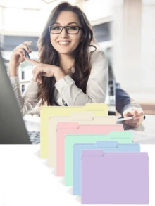 6pcs 8.5 X 11 Inch Manila Folders, Colorful File Folders, Home Office School Supplies For Documents, Files And Papers, 6 Bright Colors - Manila Folder - View 11