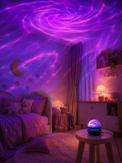 Galaxy Projector Lamp, Pink Purple Blue Swirl Projection Mood Light, Remote Control, Suitable For Bedroom, Dorm, Living Room, Home Decor