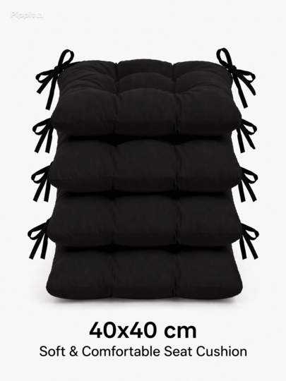 4pcs Comfortable Chair Pads, Machine Washable, Durable Bright Design, Comfortable Support, Suitable For Garden, Outdoor, Restaurant And Office, Made In Turkey, For Example, Suitable For Living Room, Outdoor, Office, Dining Room, Etc All Can Help To Attract Traffic