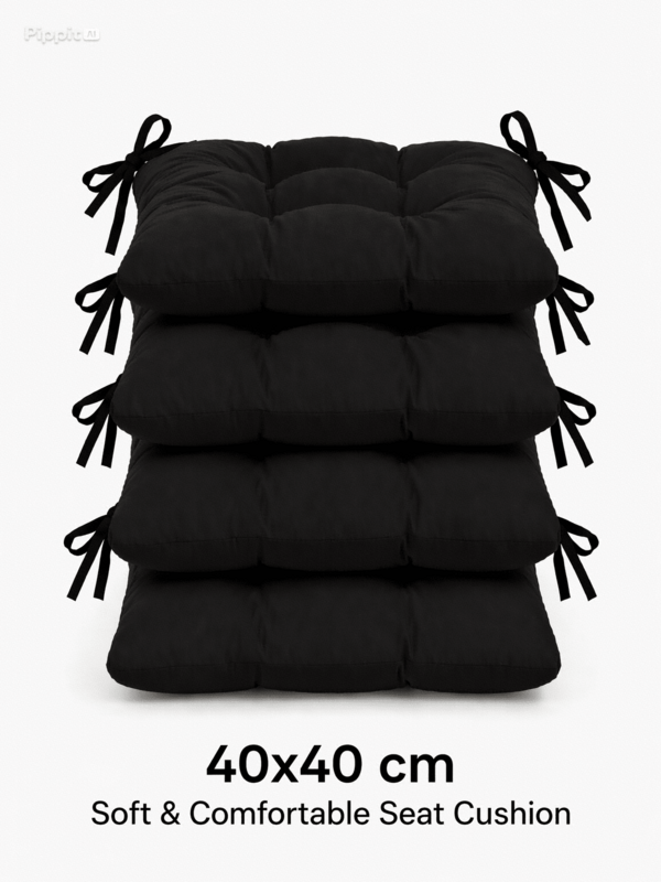 4pcs Comfortable Chair Pads, Machine Washable, Durable Bright Design, Comfortable Support, Suitable For Garden, Outdoor, Restaurant And Office, Made In Turkey, For Example, Suitable For Living Room, Outdoor, Office, Dining Room, Etc All Can Help To Attract Traffic