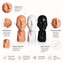 Cabeza de Plástico para Exhibición Profesional – Resistente, Ligera y Duradera | Ideal para Pelucas, Gorras, Accesorios, Maquillaje y Exhibición en Tiendas con Acabado Moderno y Elegante ✨ - Ver 3