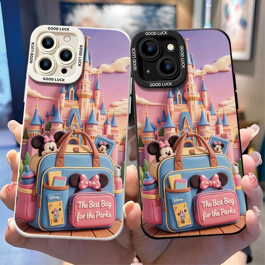 These Disney What Disney Themed Backpack With Minnie Mouse Design Elements And A Quote About Parks. Perfect For Trips To Amusement Parks And Made For Fun Outings. Great Gift Idea For Kids And Disney Fans Celebrating Birthdays Or Holidays. - Black - View 1