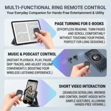 30mAh Wireless Multifunctional Remote Control, Compatible With Smartphone, Tablet, Camera Shutter, Page Turning - Multicolor J6 - View 6