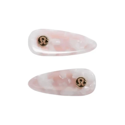 Lululemon Floral Design Hair Clip For Women, Peony Pink/White