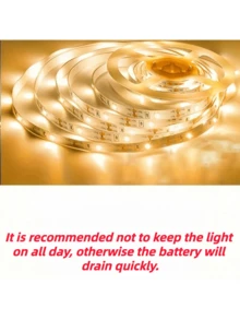 1 dải đèn LED dán tự dính chạy bằng pin (không bao gồm pin) - Tùy chọn chiều dài từ 1M đến 5M, ánh sáng trắng ấm/trắng lạnh, thích hợp cho gương trang điểm/phòng ngủ/tường TV/tủ/trần nhà, trang trí ngày lễ, quà tặng Ngày của Mẹ/Ngày Valentine & tiệc tùng, đèn LED, đèn LED phòng ngủ - Nhiều màu - Xem 12