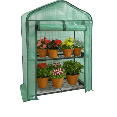 4 Tier Greenhouse For Indoor & Outdoor Use | Durable Steel Frame | Clear PVC Cover | Ideal For Growing Vegetables, Flowers, Herbs, And Seedlings