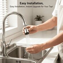 360 Degree Swivel Faucet Aerator, Kitchen Sink Filter Nozzle, Water-Saving Splash-Proof Faucet Accessory - Multicolor - View 6