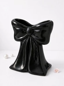 1 pieza Soporte para cepillo de dientes con lazo negro, organizador de taza de baño con cinta linda, decoración de tocador estética, soporte para cepillo de dientes de estilo nórdico, accesorio de baño moderno para el hogar, dormitorio, apartamento - Multicolor - Ver 8