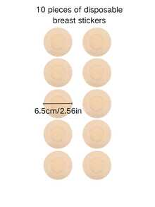 4PCS Plus Size Adhesive Lift-Up Breast Tape Bra, Invisible Reusable Elastic Nipple Covers, Breathable Push-Up Pasties For Backless & Deep V Dresses - Multicolor - View 11