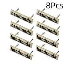 2/4/6/8Pcs Handmade Metal Letter Labels, Suitable For DIY Wallets, Bags, Hats, Clothing, Sewing Accessories, Multi-Functional Rectangular Labels, DIY Wallet Making Accessories, DIY Wallet Making - Multicolor - View 19