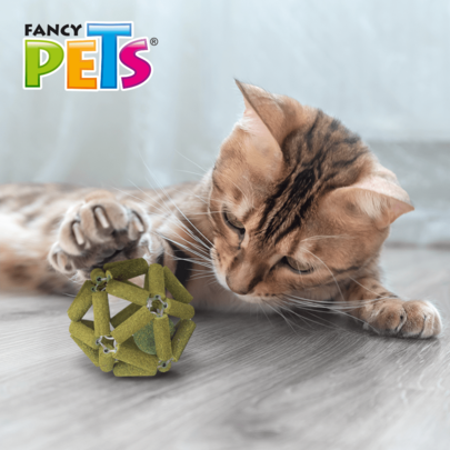 Fancy Pets Juguete Geo Esfera de Catnip para Gatos con Diseño Irregular Estimulante y Movimiento Dinámico 1 Pieza
