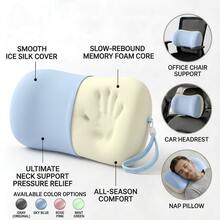 Bantal Tidur Siang Ergonomis untuk Meja Kantor, Cocok untuk Tidur Tengkurap; Bantal Leher Penopang Pinggang Multifungsi dengan Fungsi Penopang Punggung dan Pinggang, Juga Dapat Digunakan Sebagai Bantal Perjalanan Portabel - 42*22*12cm - View 1