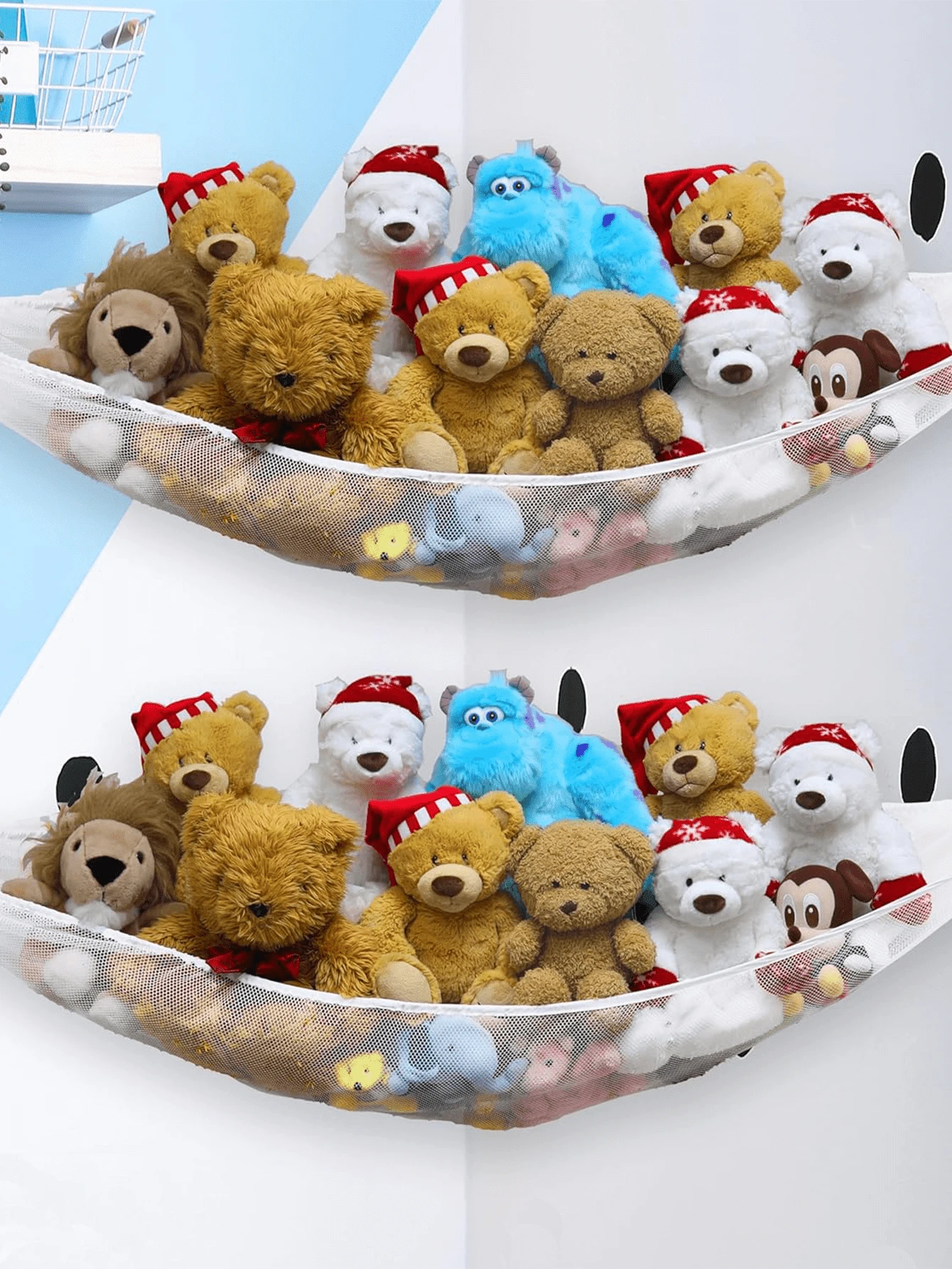 1pc Large Boho Stuffed Animals Net Or Hammock, Toy Hammock, Stuff Animal Storage Corner Hanging Net Holder, Mesh Hammock Plush Toy Hanging Storage Decorations Autumn Decor Festival Decor Room Decor Home Decor Fall Spring Decor Bedroom Decor - Multicolor - View 1
