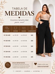 Plus Size Pantalona Duna Feminina - Cream - View 4