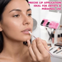 300 Pcs Disposable Makeup Applicators Tools With Triangle Puffs, Lip Applicators Eyeliner Brushes Mascara Wands Makeup Artist Kit Essentials With Box - Pink - View 5