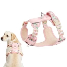 1pc Adjustable Reflective Durable Pet Harness, Soft Breathable Mesh Material, With Comfortable Handle For Lifting Dog - Pink - View 16