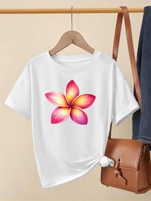 Women's T-Shirt For Spring And Summer - 白色 - 查看 1