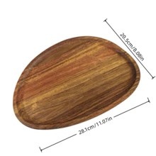 Asymmetrical Acacia Wood Tray - Luxury Decorative Tray, Perfume Tray, Bedroom Storage, Room/Guest Room/Living Room Decor, Jewelry Tray, Vanity Decor, Ideal For Holding Perfume, Jewelry, Bath Products, Cosmetics - Perfect Holiday Gift, Bathroom Accessory, Bathroom Tray - C-Wood Color - View 13