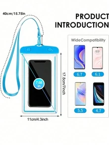 1件通用防水手機袋，防水手機保護套，相容 iPhone 14 13 12 11Pro Max XS Plus，相容 Galaxy S22 S23 手機，最高可容納 7.0 吋，3D 手機防水袋，適合度假使用，相容多款手機型號，相容 iPhone - 彩色 - 查看 7