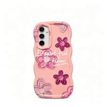 1 pieza Funda de teléfono con estampado floral de graffiti en color rosa y magenta, estilo europeo y americano elegante y hermoso para fiestas. Estilo de onda suave de cobertura total a prueba de caídas en color macaron. [Versión internacional, no versión nacional] Compatible con Android//Galaxy/A/S/FE/Plus/Ultra///Pro/Note/Poco/X///Hot/Play/Spark/Pop/Smart//Reno//Honor//E/G/ Funda/Carcasa de teléfono - Multicolor - Ver 7