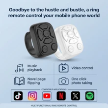 Multifunctional Phone Remote Control, Wireless Page Turning Controller, Portable Camera Shutter, Compatible With Tablet, Android, Rechargeable, 30mAh - Multicolor J6 - View 11