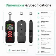 Digital Hygrometer, High Precision Moisture Meter For Wood, Wall, Damp Detection With Backlight, Dew Point Measurement - Multicolor - View 11