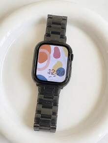 1条黑色透明表带，兼容 40mm、41mm、42-46mm、44mm、45mm、49mm Ultra 2，透明智能手表表带，透明手镯式腕带，表带配件，带连接器的替换表带，兼容 Series 10、9、8、7、6、5、4、SE，智能手表表带配件，时尚日常佩戴表带，送礼佳品 - 黑色 - 查看 2