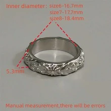 VKHK 1 件复古 18K 镀金不锈钢锆石星星、月亮、太阳装饰单环戒指，适合女性日常佩戴 - 銀色 - 查看 5