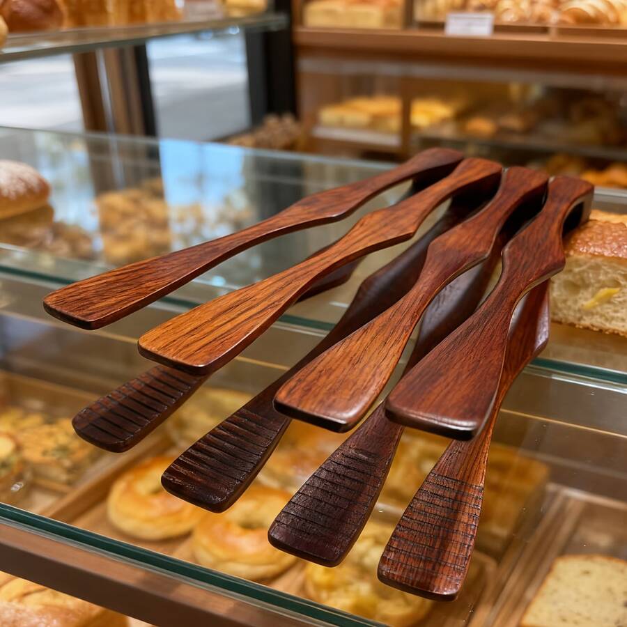 1 pièce Pince alimentaire en bois massif résistant à la chaleur, pince à pain, pince à steak, outil de cuisine convenant pour les aliments, les fruits, le pain, la viande BBQ, les pâtes