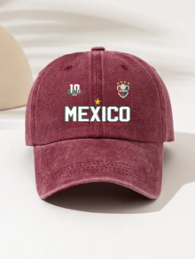 1pc Fashionable Minimalist Washed Baseball Cap With "MEXICO 10 KING" Print, Suitable Gift For Family And Friends, High-Quality Decoration For All Seasons, Unisex Essential Fashion Item, Ideal For Outdoor Sports, Lightweight And Portable - Washed Baseball Cap - View 18